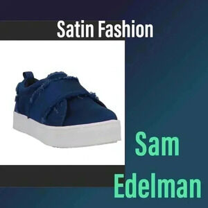 Sam Edelman Levine Satin Fashion Blue Sneaker